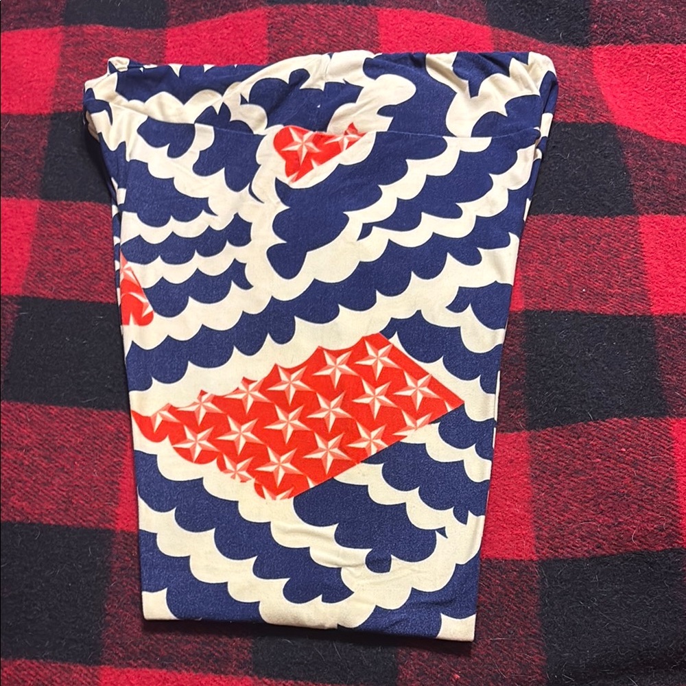 Blue and Red Patterned leggings TC
